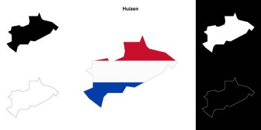 Huizen boş çizgi haritası ayarlandı