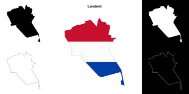 Landerd boş dış hat haritası seti