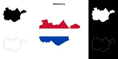 Middelburg boş dış hat haritası seti
