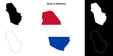 Mook en Middelaar boş ana hat haritası seti