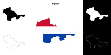 Nijkerk boş çizgi haritası ayarlandı