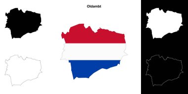 Oldambt boş dış hat haritası seti