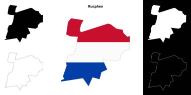 Rucphen boş çizgi haritası ayarlandı