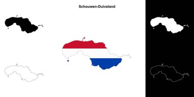 Schouwen-Dui boş ana hat haritası seti