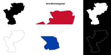 Sint-Michielsgestel boş ana hat haritası seti