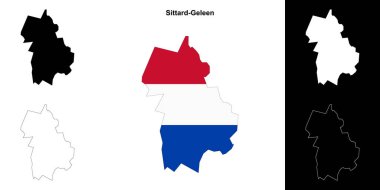 Sittard-Geleen boş ana hat haritası seti