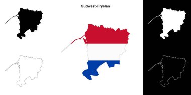 Sudwest-Fryslan boş ana hat haritası seti