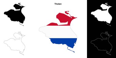 Üçlü boş çizgi haritası seti