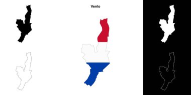 Venlo boş çizgi haritası seti