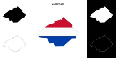 Zoetermeer boş dış hat haritası seti