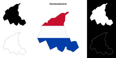 Zwartewaterland boş ana hat haritası seti