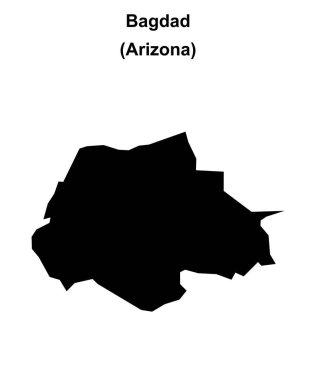 Bağdat (Arizona) boş ana hat haritası