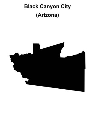 Kara Kanyon Şehri (Arizona) boş ana hat haritası