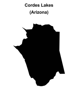 Cordes Lakes (Arizona) boş ana hat haritası