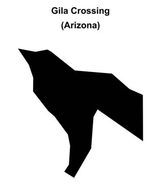 Gila Geçidi (Arizona) boş ana hat haritası