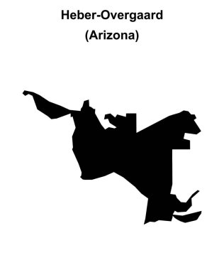 Heber-Overgaard (Arizona) boş ana hat haritası