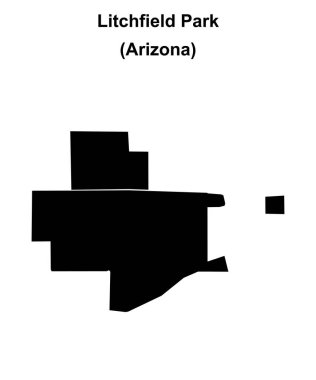Litchfield Parkı (Arizona) boş ana hat haritası