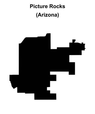 Resim Kayaları (Arizona) boş ana hat haritası