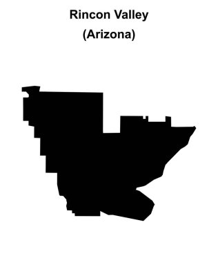 Rincon Vadisi (Arizona) boş ana hat haritası