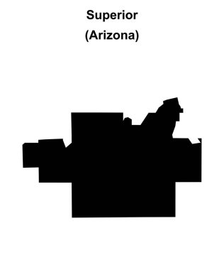 Üst (Arizona) boş ana hat haritası