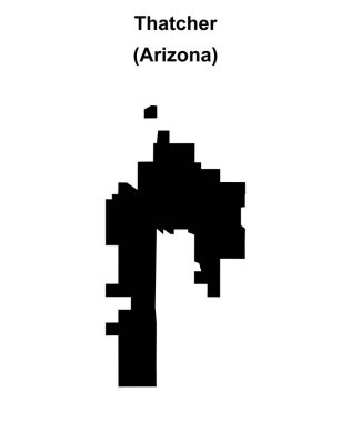 Thatcher (Arizona) boş ana hat haritası