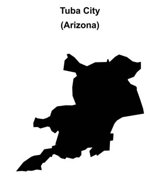 Tuba Şehri (Arizona) boş ana hat haritası
