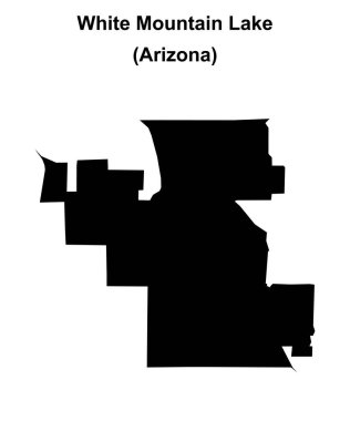 Beyaz Dağ Gölü (Arizona) boş ana hat haritası