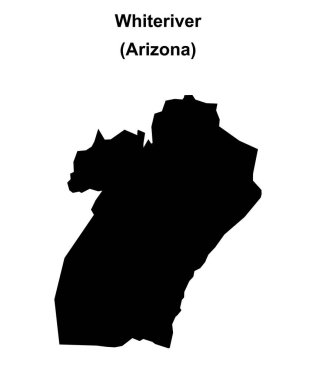 Whiteriver (Arizona) boş ana hat haritası