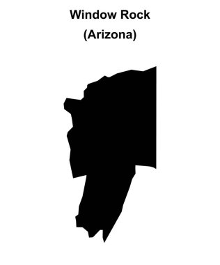 Pencere Kayası (Arizona) boş ana hat haritası