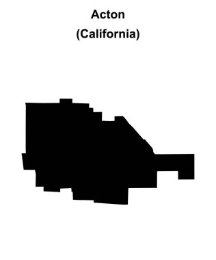 Acton (California) boş ana hat haritası