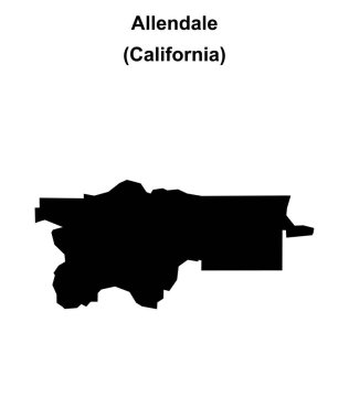 Allendale (California) boş ana hat haritası