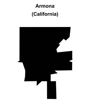 Armona (California) boş ana hat haritası