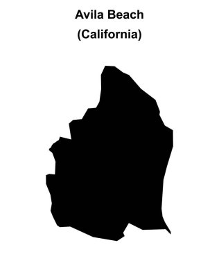 Avila Plajı (California) boş ana hat haritası
