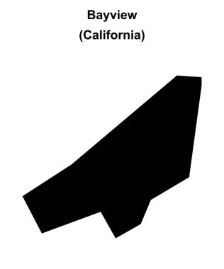 Bayview (California) boş dış hat haritası