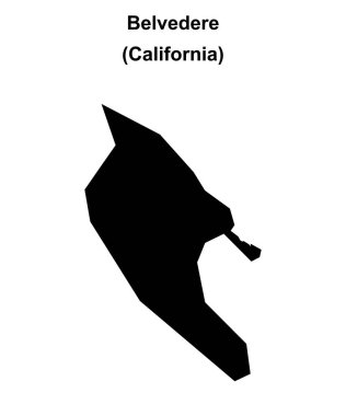 Belvedere (California) boş ana hat haritası