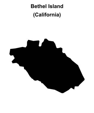 Bethel Adası (California) boş ana hat haritası
