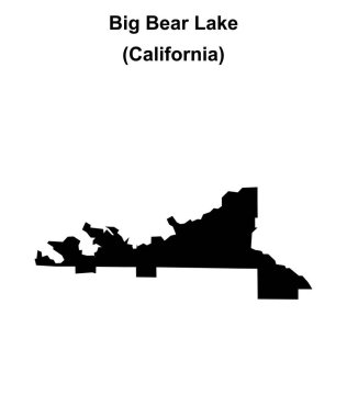 Büyük Ayı Gölü (California) boş ana hat haritası