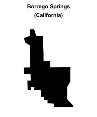 Borrego Springs (California) boş ana hat haritası