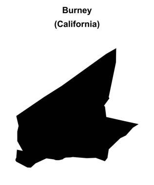 Burney (California) boş ana hat haritası