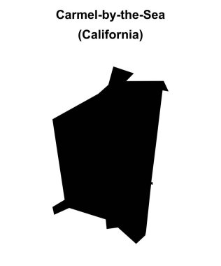 Deniz kıyısındaki Carmel (California) boş ana hat haritası