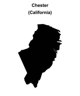 Chester (California) boş dış hat haritası