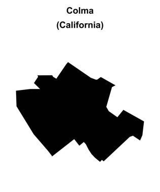Colma (California) boş dış hat haritası