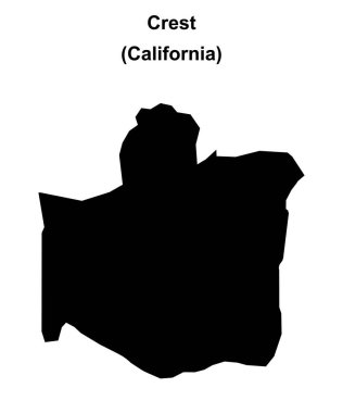 Crest (California) boş dış hat haritası