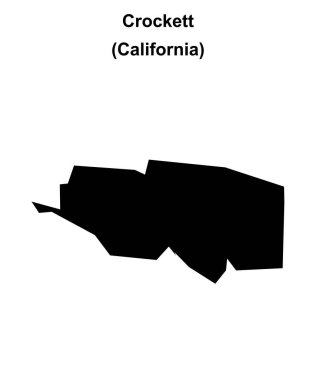 Crockett (California) boş ana hat haritası