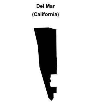 Del Mar (California) boş ana hat haritası