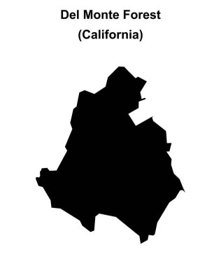 Del Monte Ormanı (California) boş ana hat haritası