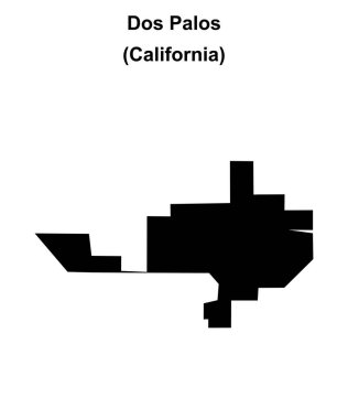 Dos Palos (California) boş ana hat haritası