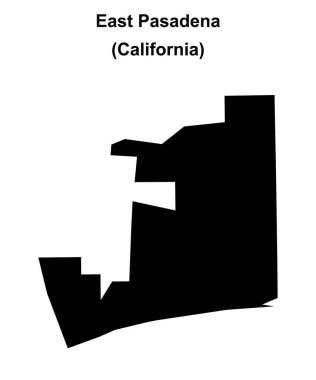 Doğu Pasadena (California) boş ana hat haritası