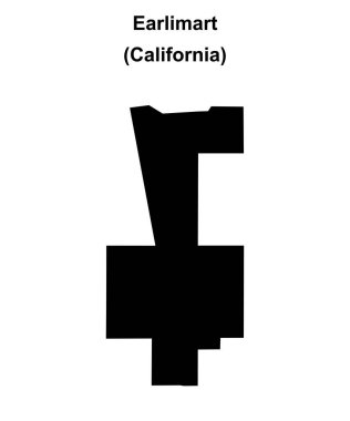Earlimart (California) boş ana hat haritası