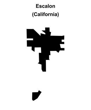 Escalon (California) boş ana hat haritası